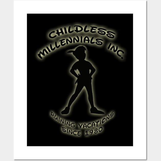 Childless Millenials Inc - Peter Pan Wall Art by magicmirror